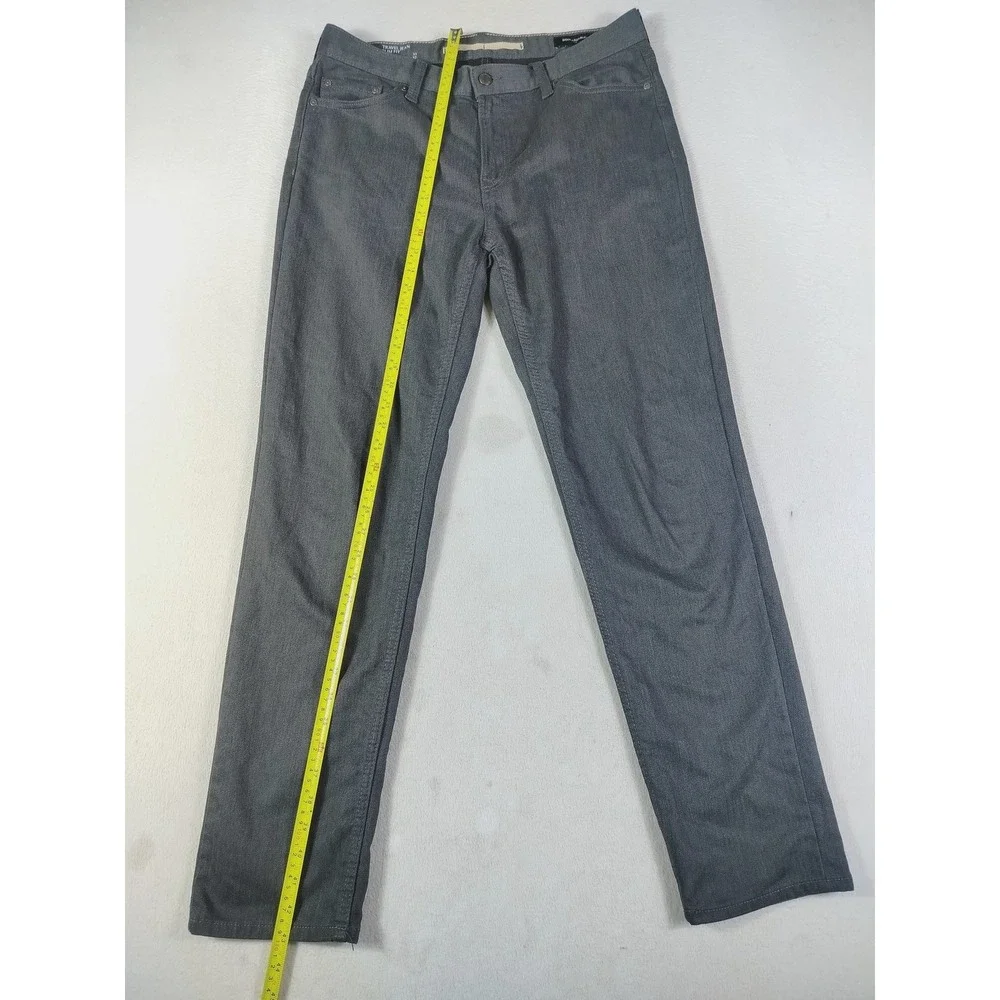 Banana Republic Travel Jean Mens 33 Gray Slim Straight Stretch Minimalist